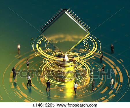 Stock Photography - Computing trophy, conceptual computer illustration.. Fotosearch