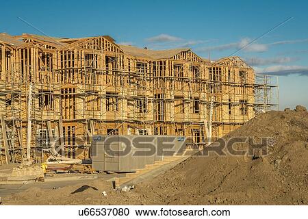 Stock Image - Condo complex under construction in Camarillo/Oxnard area off Route 101, California. Fotosearch