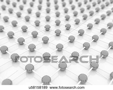 Stock Photo - Connected spheres, computer illustration.. Fotosearch