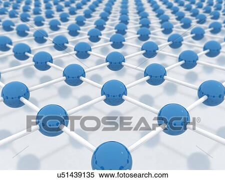 Stock Photography - Connected spheres, computer illustration.. Fotosearch