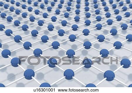 Stock Image - Connected spheres, illustration.. Fotosearch