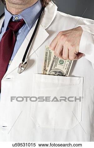 Stock Photography - Corrupt doctor, conceptual image.. Fotosearch