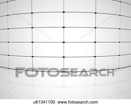 Stock Image - Curved wall, illustration.. Fotosearch