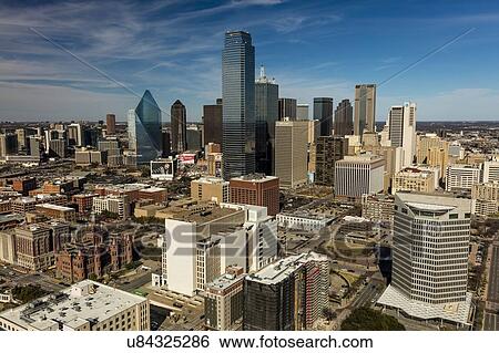 Dallas Texas skyline as seen from Reunion Tower Observeration Deck View Large Photo Image Stock Photograph - Dallas Texas skyline as seen from Reunion Tower Observeration Deck. Fotosearch