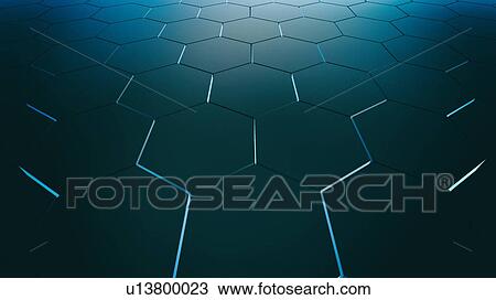 Stock Image - Dark hexagons, illustration.. Fotosearch