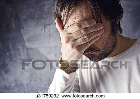 Depressed man. View Large Photo Image Stock Image - Depressed man.. Fotosearch