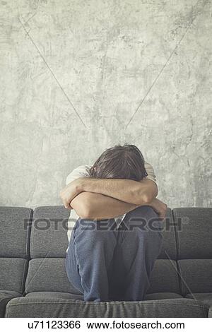 Stock Photograph - Depressed man.. Fotosearch