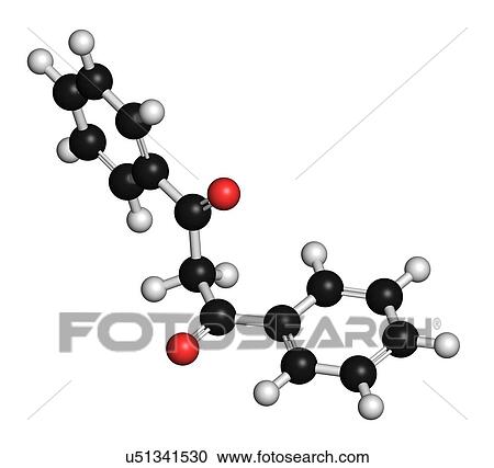 Dibenzoylmethane molecule. 3D rendering. Atoms are represented as spheres with conventional colour-coding: hydrogen (white), carbon (black), oxygen (red). View Large Photo Image Stock Image - Dibenzoylmethane molecule. 3D rendering. Atoms are represented as spheres with conventional colour-coding: hydrogen (white), carbon (black), oxygen (red).. Fotosearch