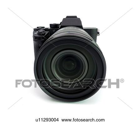 Picture - Digital mirrorless camera with zoom lens.. Fotosearch