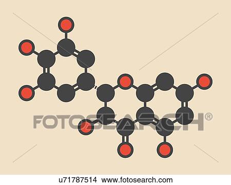 Dihydromyricetin (ampelopsin) herbal drug molecule. Stylized skeletal formula (chemical structure): Atoms are shown as colour-coded circles: hydrogen (hidden), carbon (grey), oxygen (red). View Large Photo Image Picture - Dihydromyricetin (ampelopsin) herbal drug molecule. Stylized skeletal formula (chemical structure): Atoms are shown as colour-coded circles: hydrogen (hidden), carbon (grey), oxygen (red).. Fotosearch