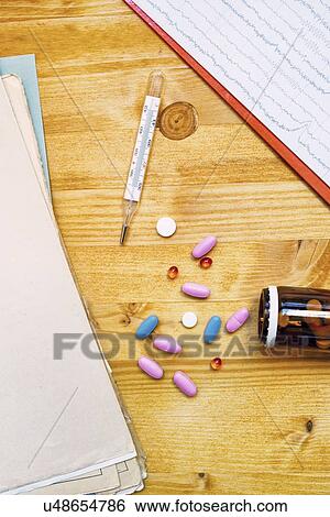 Stock Photograph - Doctor's desk, conceptual image. Fotosearch
