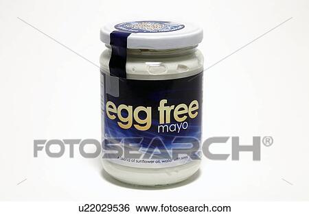 Stock Photograph - Egg free mayonnaise, studio shot.. Fotosearch