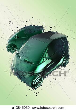 Electric cars, illustration. View Large Photo Image Stock Image - Electric cars, illustration.. Fotosearch