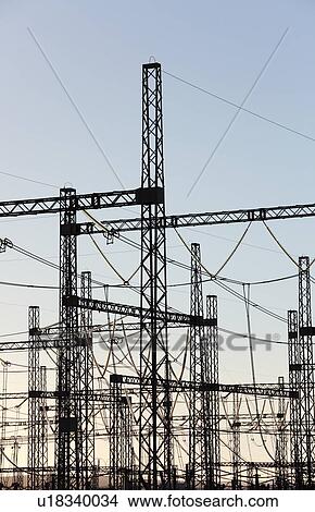 Picture - Electricity substation, Lutzville, Western Cape, South Africa.. Fotosearch