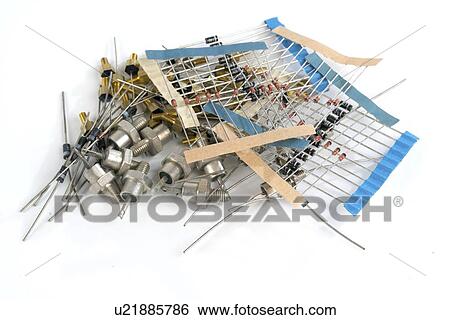 Stock Photograph - Electronic components.. Fotosearch