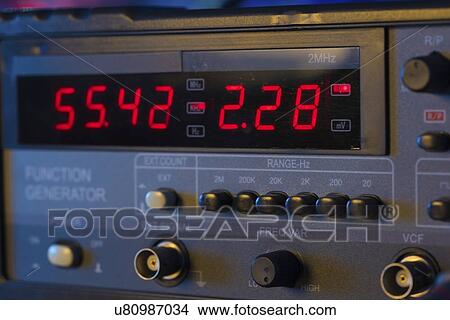Electronic measuring instrument display. View Large Photo Image Picture - Electronic measuring instrument display.. Fotosearch
