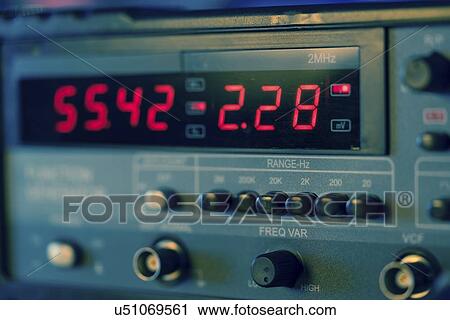 Stock Image - Electronic measuring instrument display.. Fotosearch