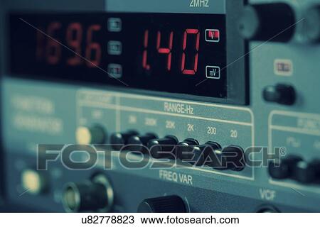Stock Image - Electronic measuring instrument display.. Fotosearch