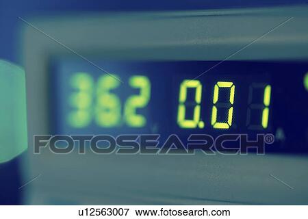 Stock Photo - Electronic measuring instrument display.. Fotosearch