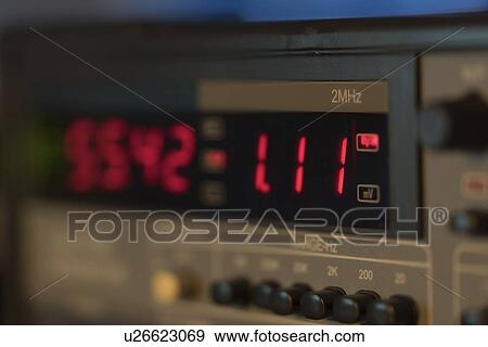 Stock Photo - Electronic measuring instrument display.. Fotosearch