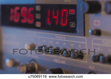 Stock Photo - Electronic measuring instrument display.. Fotosearch
