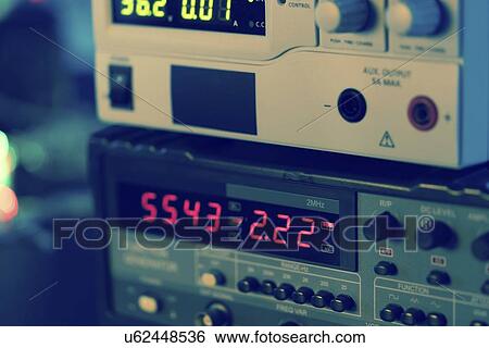 Stock Photograph - Electronic measuring instrument display.. Fotosearch