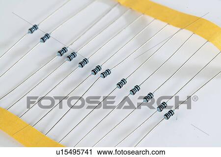 Stock Image - Electronic resistors.. Fotosearch