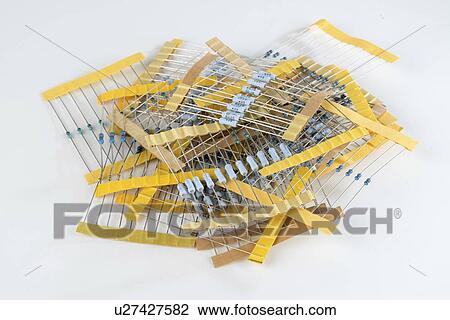 Stock Image - Electronic resistors.. Fotosearch
