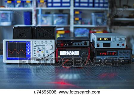 Stock Photograph - Electronics laboratory.. Fotosearch