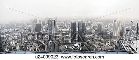 Stock Image - Financial district, Frankfurt, Germany, taken in April 2016.. Fotosearch