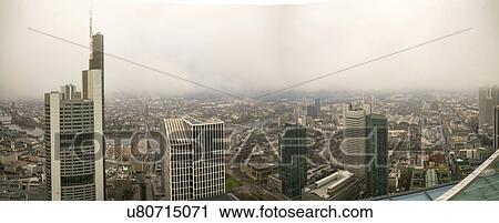 Stock Image - Financial district, Frankfurt, Germany, taken in April 2016.. Fotosearch