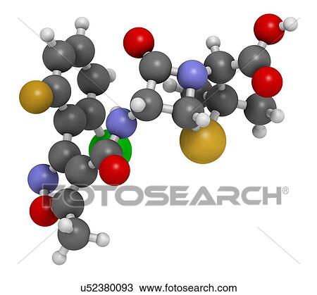 Flucloxacillin (floxacillin) antibiotic drug molecule. 3D rendering. Atoms are represented as spheres with conventional colour-coding: hydrogen (white), carbon (grey), nitrogen (blue), oxygen (red), chlorine (green), sulfur (yellow), fluorine (gold). View Large Photo Image Stock Image - Flucloxacillin (floxacillin) antibiotic drug molecule. 3D rendering. Atoms are represented as spheres with conventional colour-coding: hydrogen (white), carbon (grey), nitrogen (blue), oxygen (red), chlorine (green), sulfur (yellow), fluorine (gold).. Fotosearch
