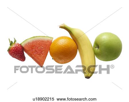 Stock Photography - Fresh fruit in a row.. Fotosearch