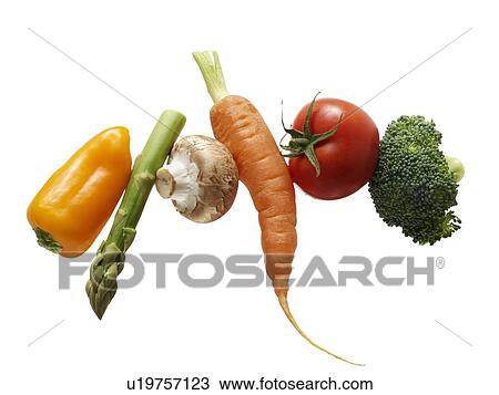 Stock Image - Fresh vegetables in a row.. Fotosearch