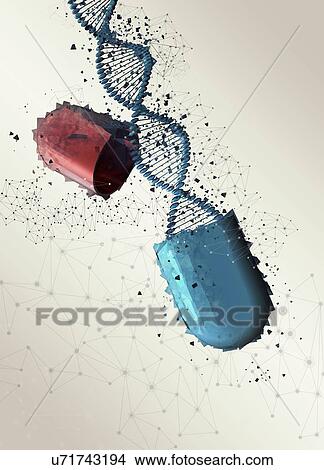 Picture - Genetically modified drugs, illustration.. Fotosearch