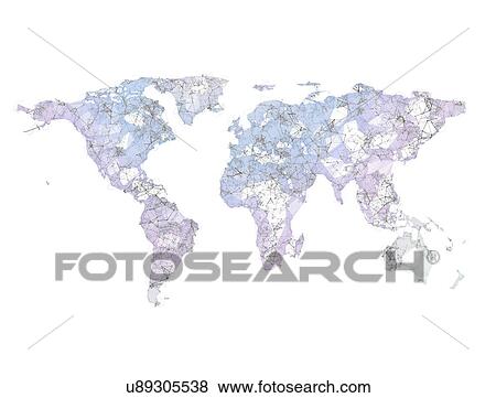 Stock Photo - Global connectivity, illustration.. Fotosearch