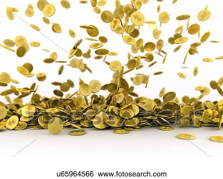 Gold coins, illustration. View Large Photo Image Stock Photograph - Gold coins, illustration.. Fotosearch