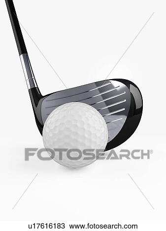 Golf club with golf ball, illustration. View Large Photo Image Stock Image - Golf club with golf ball, illustration.. Fotosearch
