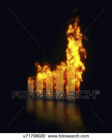 Graph burning, conceptual image. View Large Photo Image Stock Image - Graph burning, conceptual image.. Fotosearch