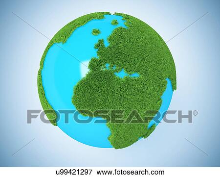 Green Earth, conceptual illustration. View Large Photo Image Stock Photo - Green Earth, conceptual illustration.. Fotosearch