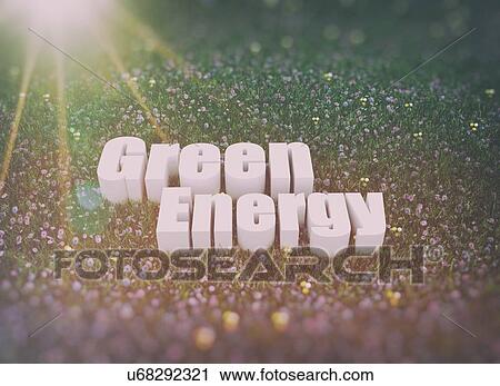 Stock Image - Green energy, conceptual illustration.. Fotosearch