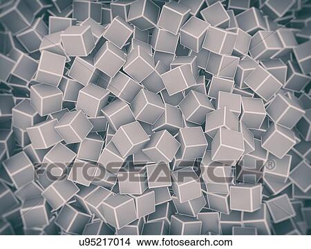 Grey cubes, illustration. View Large Photo Image Picture - Grey cubes, illustration.. Fotosearch
