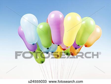 Group of balloons. View Large Photo Image Stock Image - Group of balloons.. Fotosearch