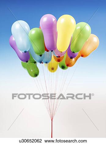 Group of balloons. View Large Photo Image Stock Image - Group of balloons.. Fotosearch