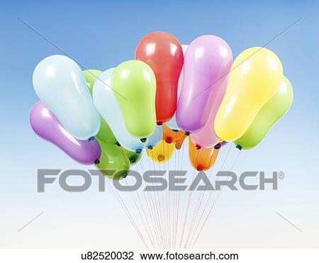 Group of balloons. View Large Photo Image Stock Image - Group of balloons.. Fotosearch