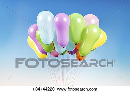 Group of balloons. View Large Photo Image Stock Image - Group of balloons.. Fotosearch