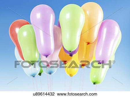 Group of balloons. View Large Photo Image Stock Image - Group of balloons.. Fotosearch