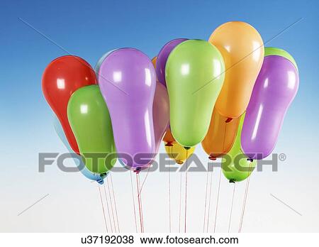 Group of balloons. View Large Photo Image Stock Photo - Group of balloons.. Fotosearch
