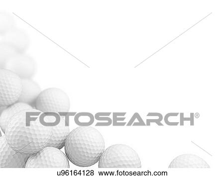 Group of golf balls, 3D illustration. View Large Photo Image Stock Photo - Group of golf balls, 3D illustration.. Fotosearch