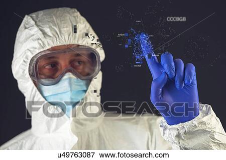 Stock Photo - Hazardous chemical research, conceptual image.. Fotosearch